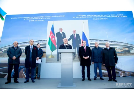 Azərbaycanla Rusiya sərhədində yerləşən Samur çayı üzərində yeni körpü açılıb - FOTOLAR
