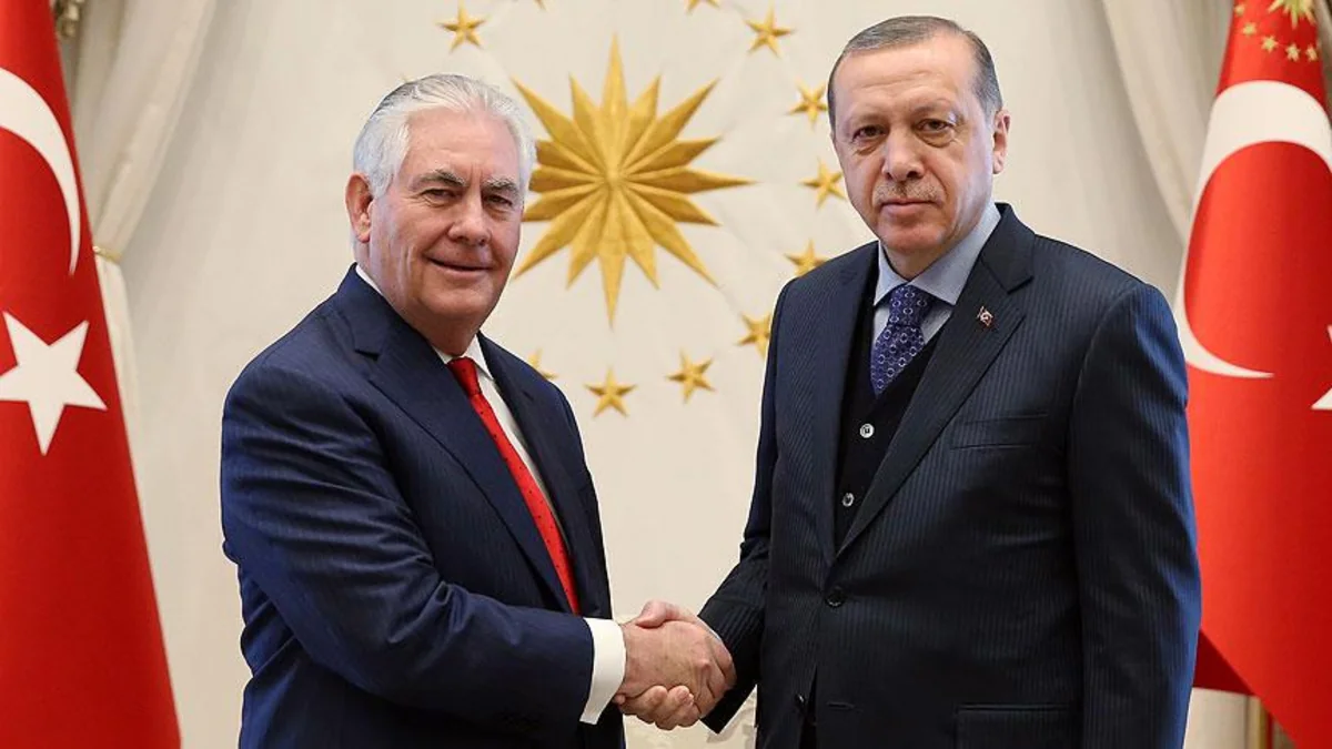 Türkiyə prezidenti ABŞ-ın dövlət katibini qəbul edib