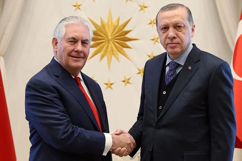 Türkiyə prezidenti ABŞ-ın dövlət katibini qəbul edib