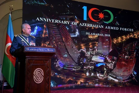 Azərbaycan Ordusunun 100 illik yubileyi Pakistanda təntənəli qeyd olunub