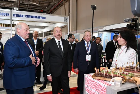 Azərbaycan və Belarus prezidentləri “Caspian Agro” və  “InterFood Azerbaijan” sərgiləri ilə tanış olublar - YENİLƏNİB