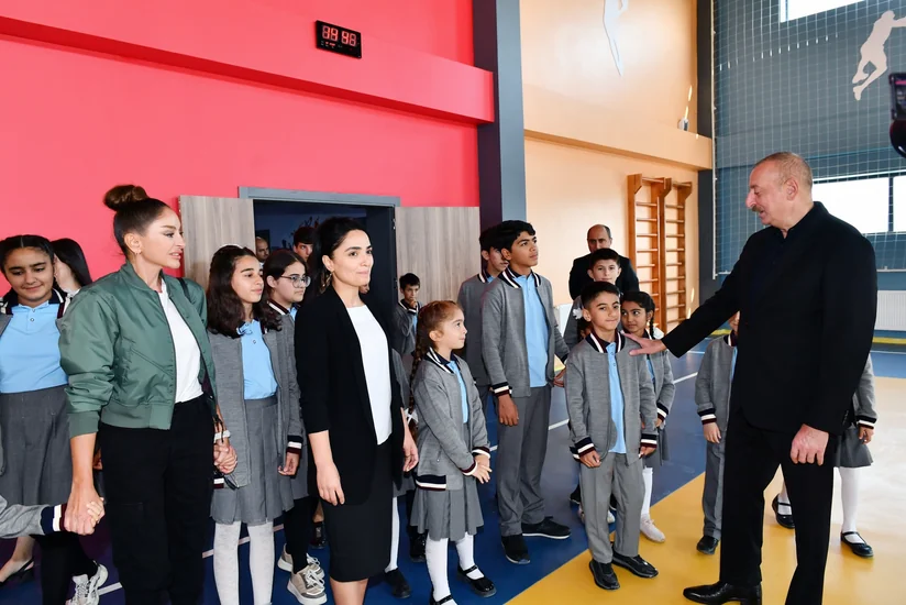 Ilham Aliyev, Mehriban Aliyeva meet with Aghali village residents