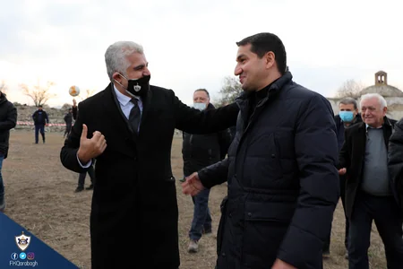 Hikmət Hacıyev Ağdamda Qarabağla futbol oynadı