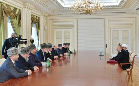 Президент Азербайджана принял мусульманских религиозных деятелей из северокавказских республик