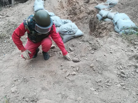 Tovuzun Ağdam kəndində top mərmisinin hissəsi tapıldı