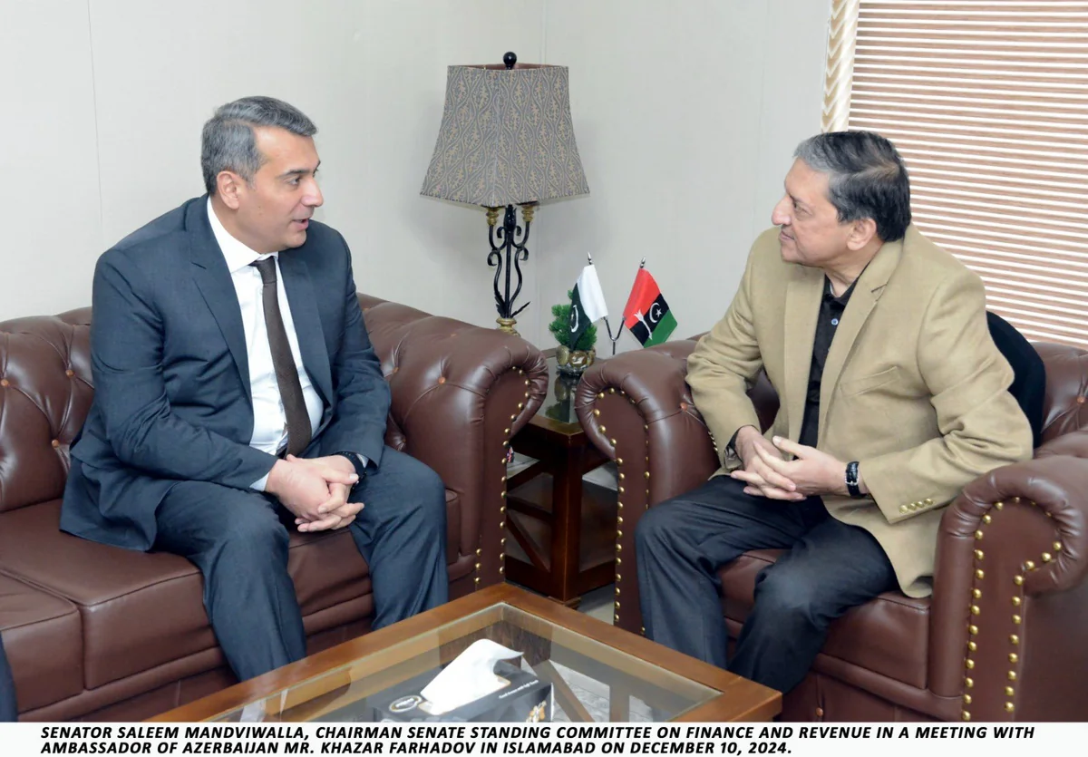 Azerbaijani envoy mulls prospects for growing mutual investments with Pakistani Senator