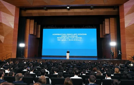 Prezident İlham Əliyev Azərbaycan Gəncləri Gününə həsr olunan respublika toplantısında iştirak edib - YENİLƏNİB-2