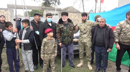 Qarabağ şəhidinin qazi oğlu evlərinə qayıdıb