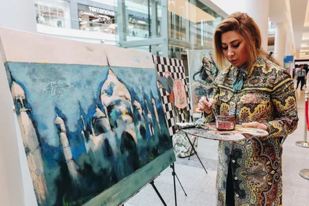 A canvas of collaboration: Indian motifs come alive at Azerbaijani Painting Workshop