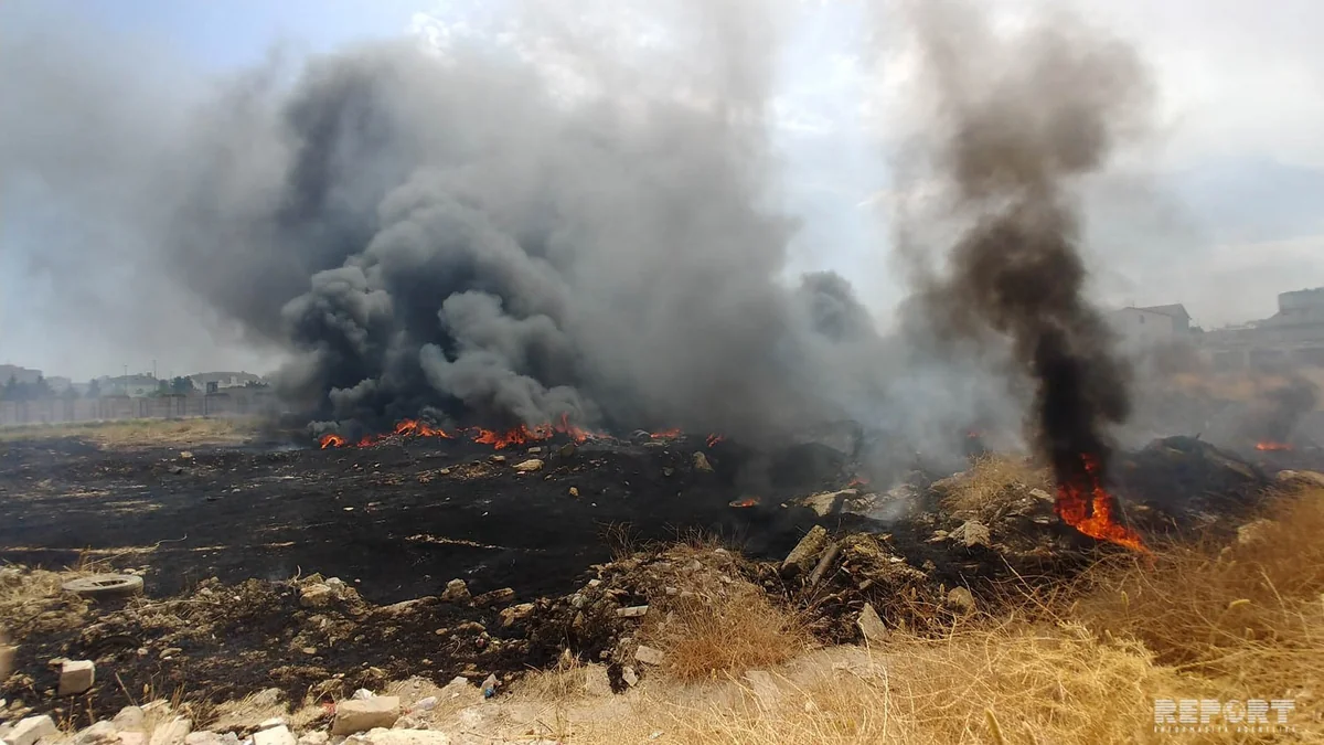 Bakıda daha bir yanğın olub - FOTO