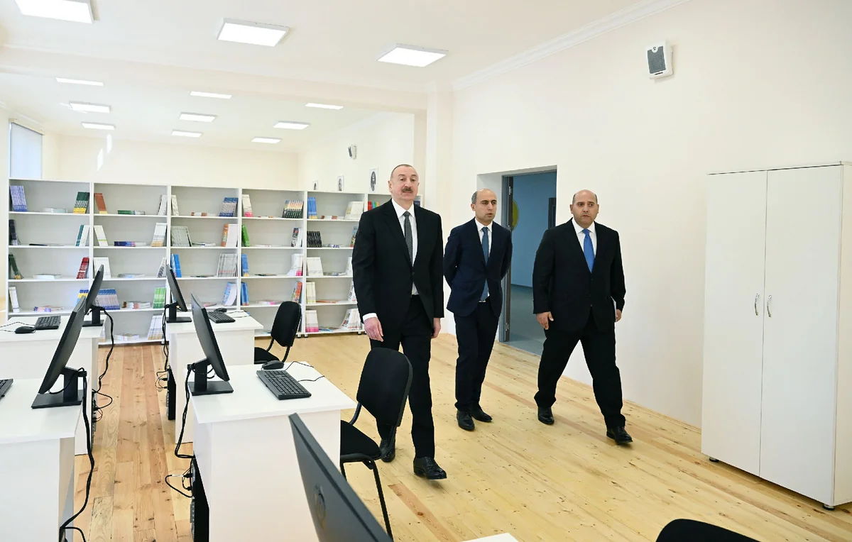 Prezident İlham Əliyev Ağdamda Kəngərli kənd tam orta məktəbinin binasının açılışında iştirak edib