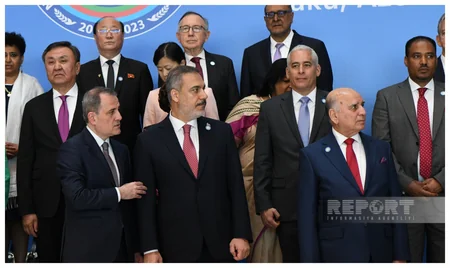 Welcome ceremony held for ministers who will participate in NAM Coordinating Bureau in Baku