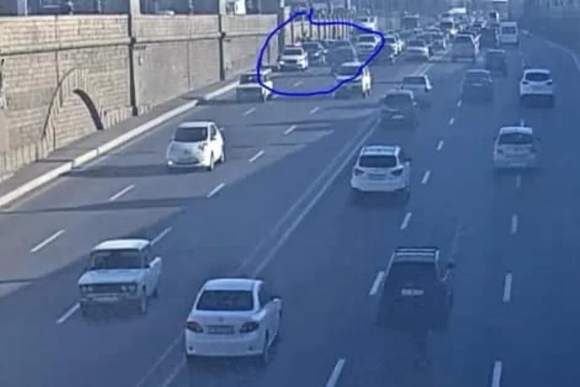 Bakının Heydər Əliyev prospektində yol qəzası