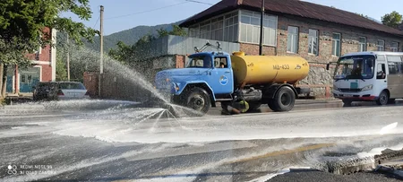 Qaxda dezinfeksiya işləri aparılıb