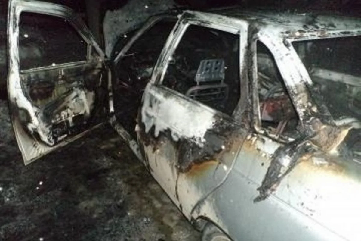 ​Goranboyda minik avtomobili yanıb