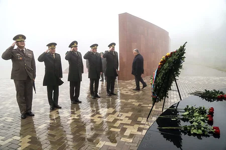 Zakir Hasanov visits Ata-Beyit National Historical and Memorial Complex in Bishkek