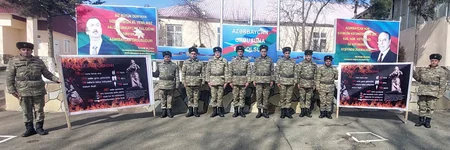 В Азербайджанской армии состоялся цикл мероприятий по случаю 31-й годовщины Ходжалинского геноцида