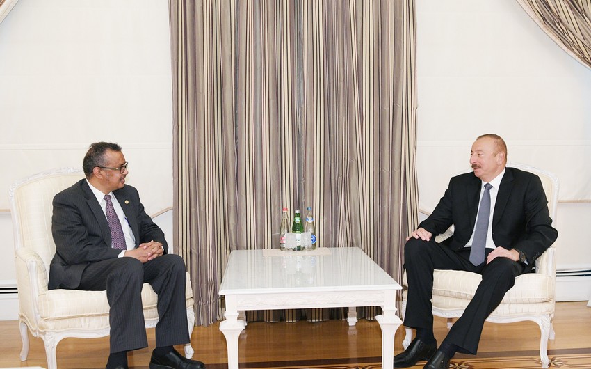 Prezident İlham Əliyev Dünya Səhiyyə Təşkilatının baş direktorunu qəbul edib - YENİLƏNİB