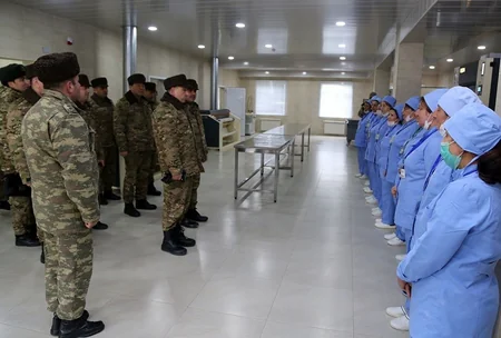 Zakir Hasanov, Maharram Aliyev visiting military units on frontline