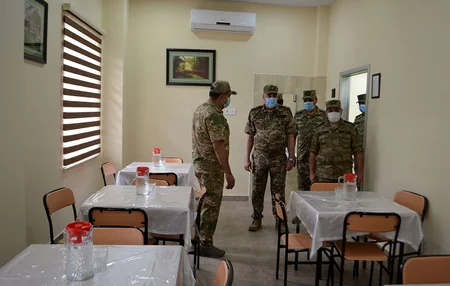 Gəncədə Hərbi Hospitalın yeni inşa edilmiş şöbəsinin açılışı olub