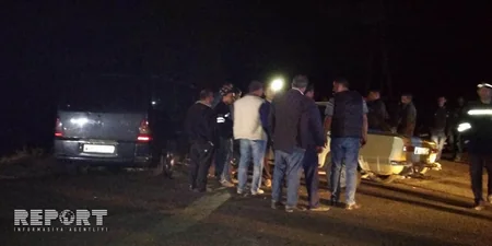 Tovuzda yol qəzası baş verib, xəsarət alan var - FOTO