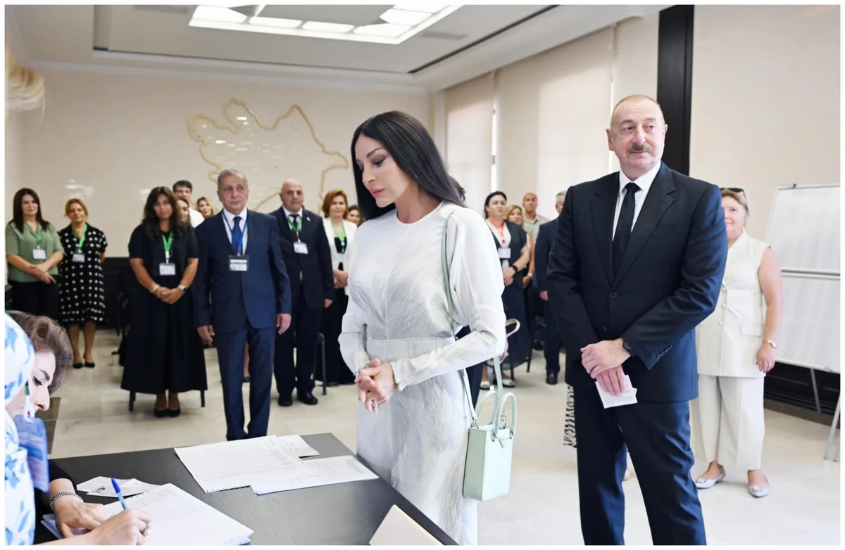 Mehriban Əliyeva seçkilərdə səs verməsi ilə bağlı paylaşım edib