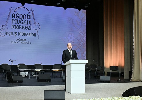 İlham Əliyev və Mehriban Əliyeva Ağdam Muğam Mərkəzinin açılışında iştirak ediblər - YENİLƏNİB-3