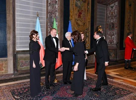 Romada Azərbaycan Prezidentinin şərəfinə dövlət ziyafəti verilib - FOTO