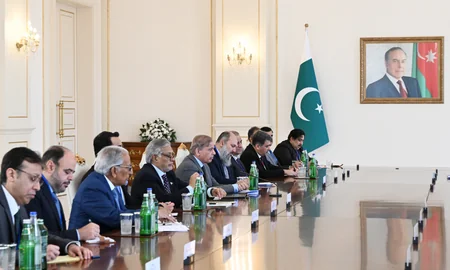Azərbaycan Prezidentinin Pakistanın Baş naziri ilə geniş tərkibdə görüşü olub
