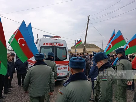 Salyanda Birinci Qarabağ müharibəsinin şəhidi Elşən Tağıyev dəfn edilib - YENİLƏNİB