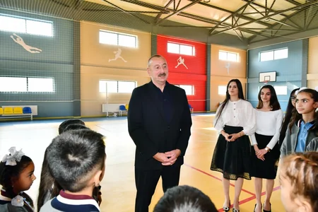Ilham Aliyev, Mehriban Aliyeva meet with Aghali village residents