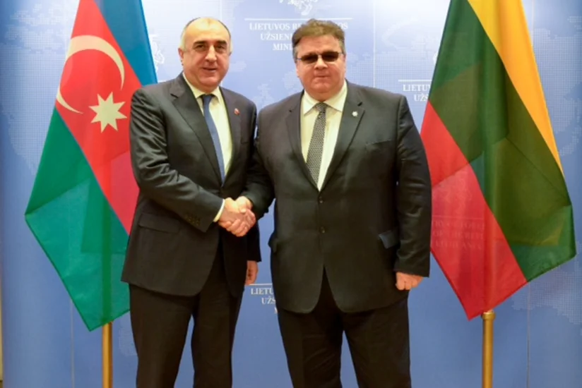 Elmar Məmmədyarov Litvanın xarici işlər naziri Linas Linkeviçius ilə görüşüb
