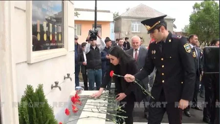 Qobustanda Vətən müharibəsi şəhidinin xatirəsinə inşa edilən bulaq kompleksinin açılışı olub