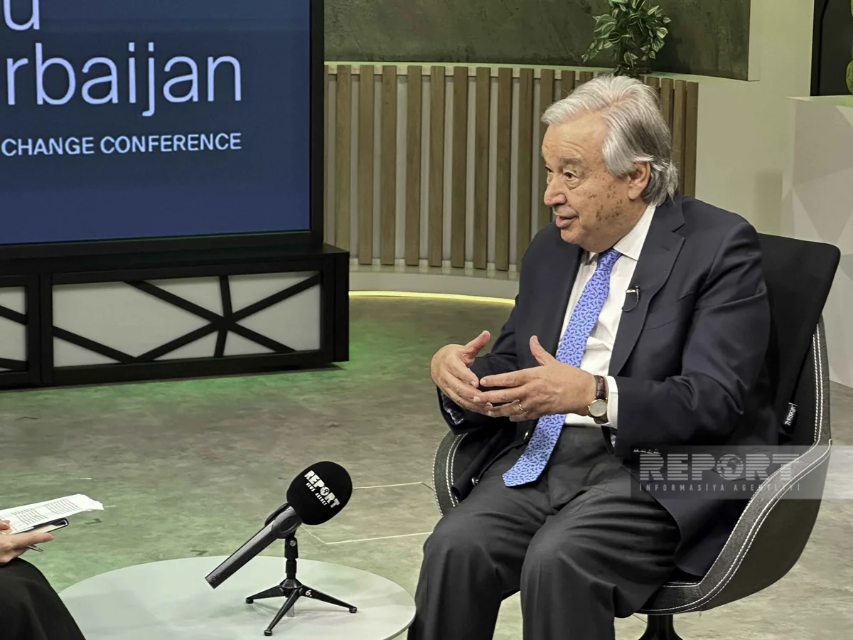 BMT-nin Baş katibi: COP29-un uğurlu keçməsi üçün Azərbaycan hökumətini dəstəkləyirəm - MÜSAHİBƏ