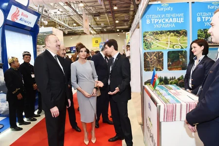 Prezident İlham Əliyev “AITF-2018” XVII Azərbaycan Beynəlxalq turizm və səyahətlər sərgisi ilə tanış olub - YENİLƏNİB - 2
