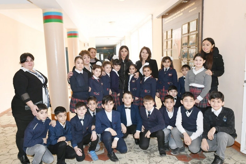 First Vice-President Mehriban Aliyeva visited secondary school No18 in Ganja