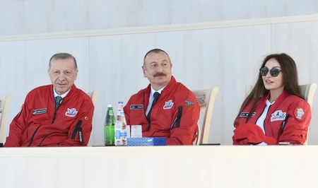 TEKNOFEST: İlham Əliyev və Rəcəb Tayyib Ərdoğan aviaşounu izləyiblər