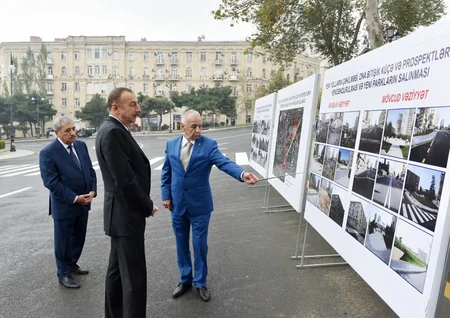 ​Prezident İlham Əliyev Bakıda yeni salınan yolların, parkların, yenidən qurulan küçə və prospektlərin açılışında iştirak edib