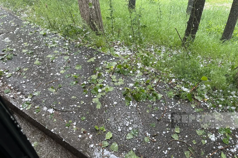 Şuşaya dolu yağır