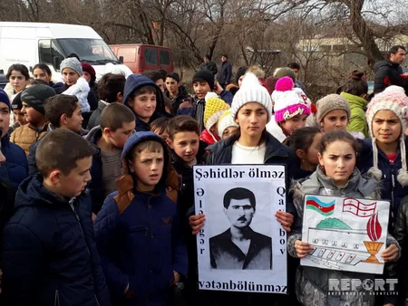 Gürcüstanın Saqareco rayonunda Qanlı Yanvar faciəsi ilə əlaqədar aksiya keçirilib