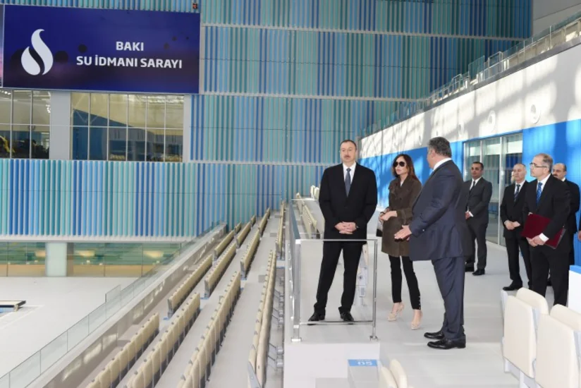 Prezident İlham Əliyev Bakı Su İdmanı Sarayının açılışını edib