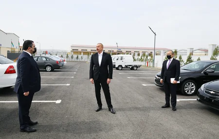 Prezident Hacıqabul Sənaye Məhəlləsinin açılışında iştirak edib - YENİLƏNİB