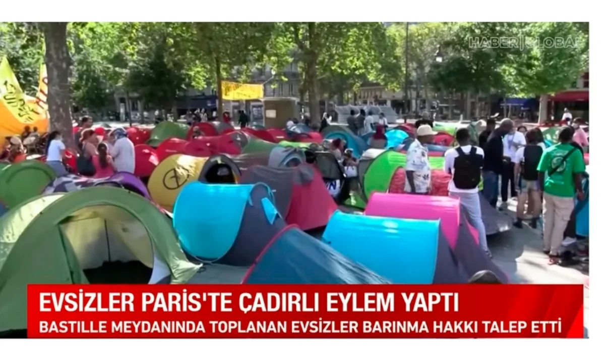 Haber Global: Fransada 12 mindən çox evsiz aksiya keçirib, hökumət çağırışlara əhəmiyyət verməyib