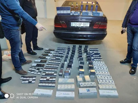 Külli miqdarda aksiz markasız siqaretlərin və spirtlıi içkilərin realizə edilməsinin qarşısı alınıb