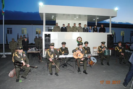 Səbail RİH-nin rəhbərliyi və rayon ictimaiyyəti Tərtər rayonunda hərbi hissəyə baş çəkiblər