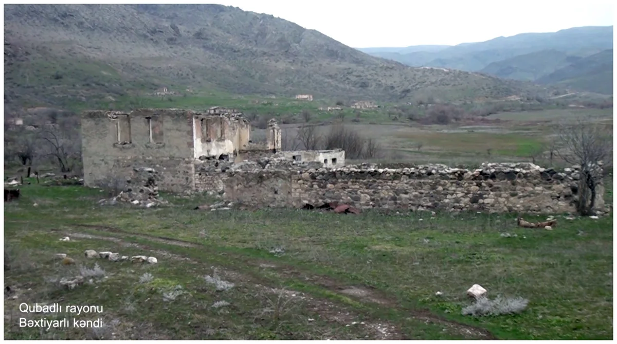 Footage from Bakhtiyarli village of Gubadli