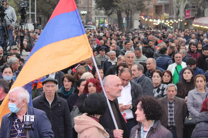 Relatives of Second Karabakh War participants holding protest rally in Armenia