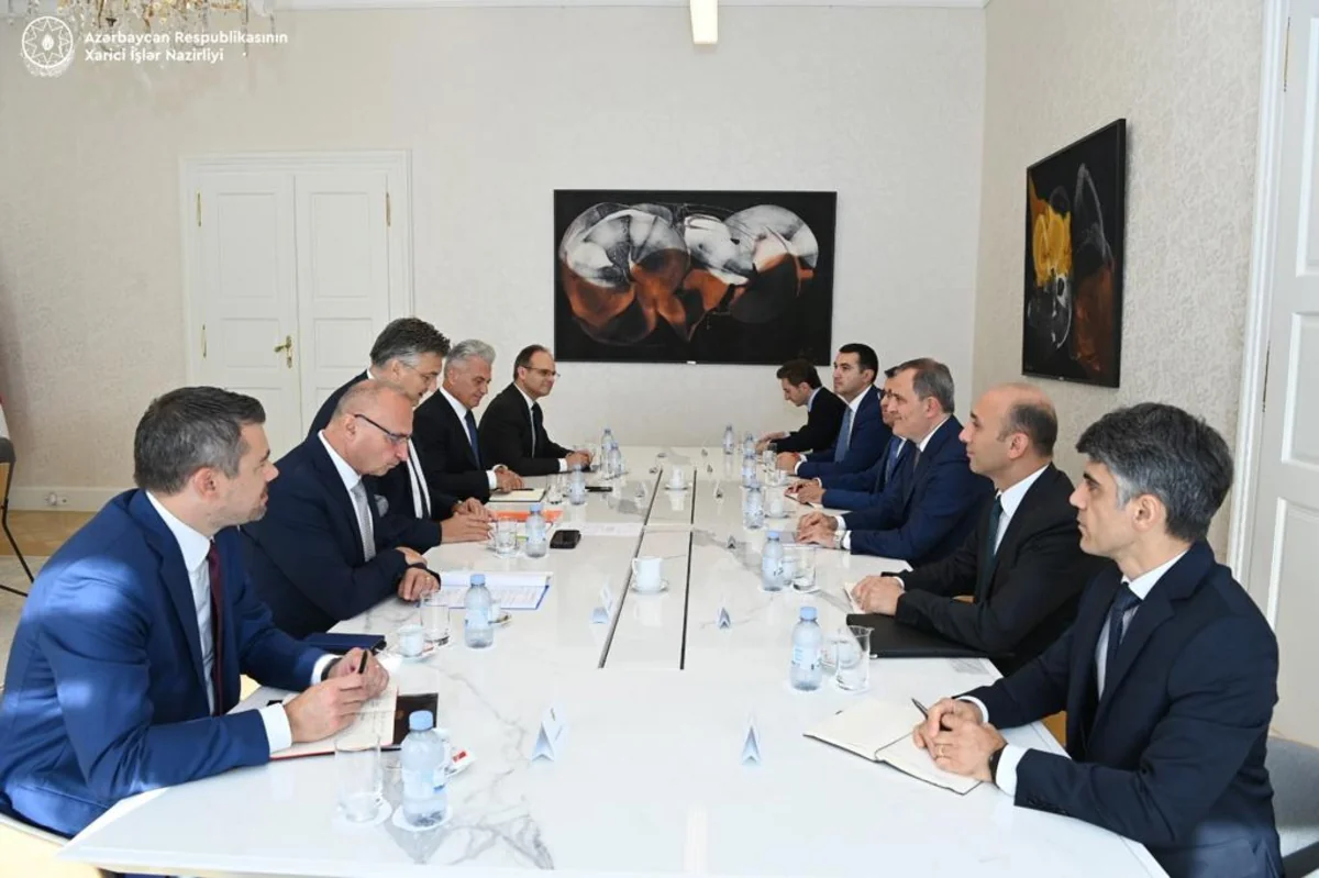 Azerbaijani FM meets Croatian PM
