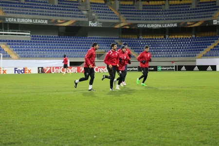 Qəbələ və Krasnodar klubları oyun öncəsi son məşqlərinə çıxıblar