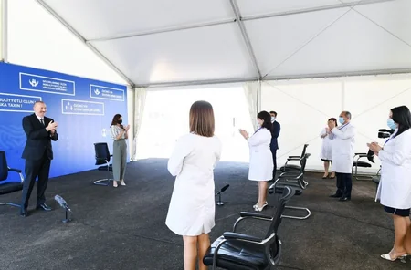 Gəncədə modul tipli xəstəxananın açılışı olub - YENİLƏNİB